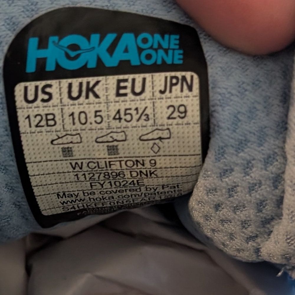 Hoka One One Clifton 9 Trail Lightweight Running Shoes Women's Size 12 No Box - Picture 10 of 10